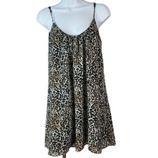 Show Me Your Mumu Strappy Mini Dress Brown Small Sleeveless Animal Print Cheetah