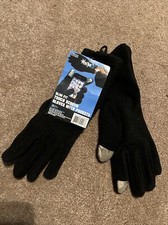 NEWPolarex Black Touch Screen Gloves W Pockets Black Sz L/XL Slim Fit