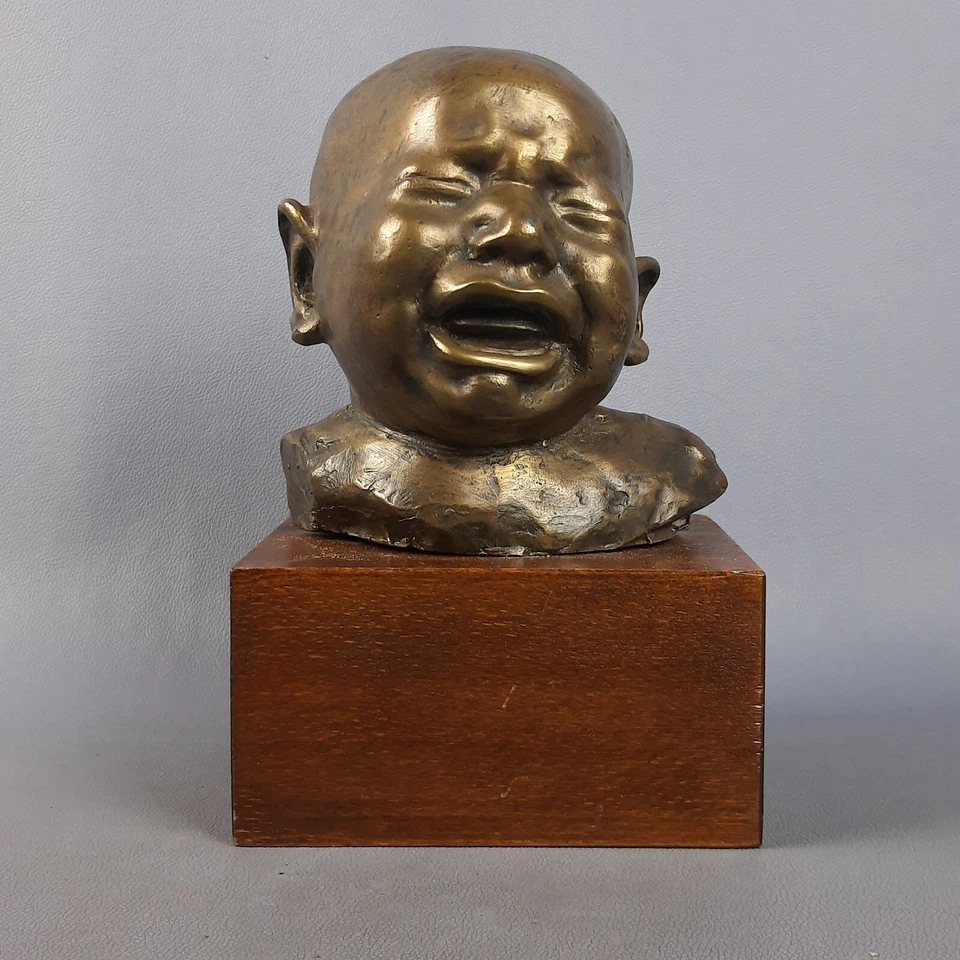 Escultura de bronce niño llorando Todcalo colección vintage Italia años 60 Foto 2 de 4