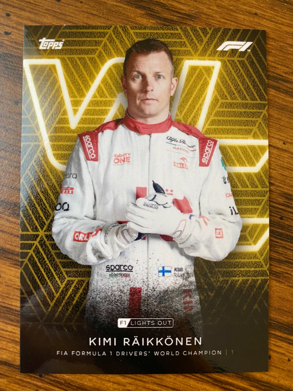 KIMI RAIKKONEN 2021 Topps Formula 1 Lights Out Base Card - F1 World Champion
