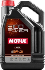 Motul 8100 POWER 5W-40 Motor Oil 100% Synthetic Engine Oil 111809 5L 1 Pack