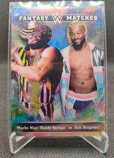 2020 Topps Chrome WWE Fantasy Matches FM-21 Macho Man Randy Savage Kofi Kingston