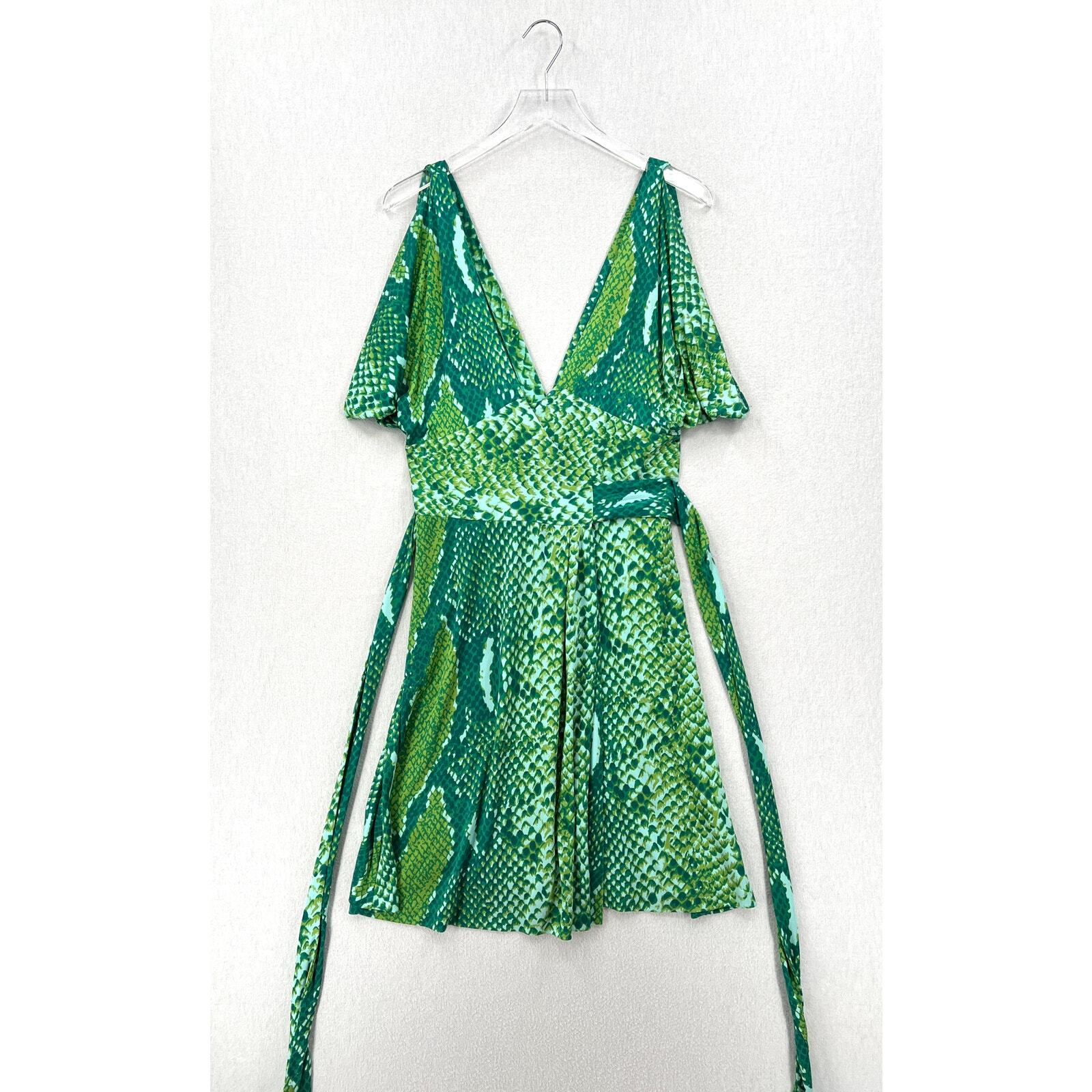 DIANE VON FURSTENBERG Suron Python Wrap Dress Wom… - image 4