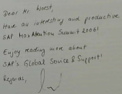 Oswald, Gerhard .. SAP Service and Support