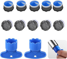 KASESSS 10 Pezzi Aeratore Rubinetto M18.5, Rompigetto Rubinetto Cucina Plastica,