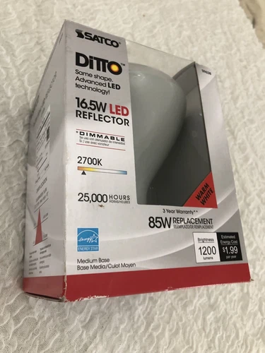 Satco S9638 16.5W BR40 LED 2700K Warm White 120V 85W Replacement  - Picture 3 of 4