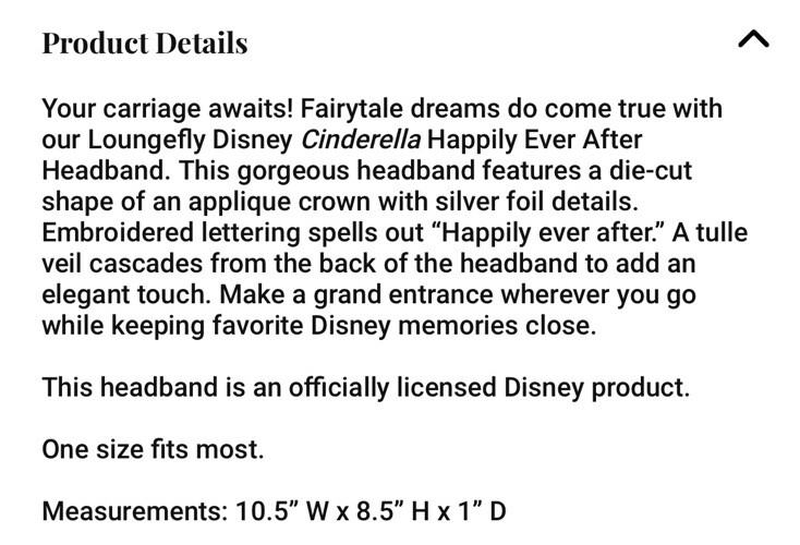 Loungefly Disney Cinderella Happily Ever After Headband With
