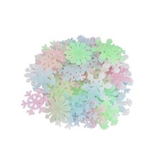 50 PCS Snowflake Wall Decals Christmas Decoration Night Glow Sticker