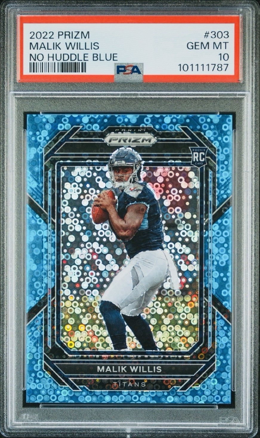2022 Prizm MALIK WILLIS Rookie No Huddle Prizm RC /79 PSA 10 -POP 11 Color Match