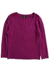 ➤ Charter Club Luxury 100% Cashmere Vneck Pullover Sweater •Magenta •Magenta