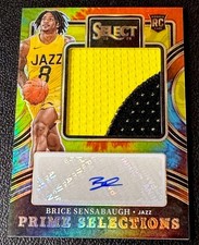 Brice Sensabaugh 2023-24 Panini Select Tie-Dye RC Patch Auto 25! Rookie Jazz RC