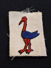 UNKNOWN INDIAN DIVISION EMBROIDERED CLOTH FORMATION SIGN BADGE