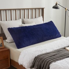 Luxury Shaggy Faux Fur Body Pillow Cover, Fluffy Bed Pillow Case with Zipper ...