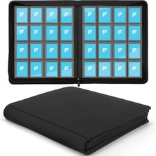 16 Pocket Toploader Binder for 3"x4" Rigid Cards - Holds 640 Hard Plastic Sleeve