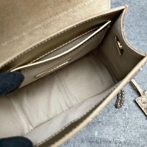 Sac bandoulière chaîne dorée pailletée Furla Metropolis - Photo 10/11