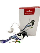 2026 Hallmark Black Billed Magpie Beauty of Birds Christmas Ornament
