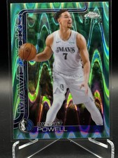 DWIGHT POWELL 2025-26 Topps Chrome Dallas Mavericks Aqua RayWave  /199 Mavs