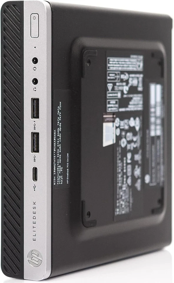 HP EliteDesk 705 G4 SFF PC Ryzen 5 3.60GHz, SSD, 16GB, WiFi, Vega 11, Windows 11 - Image 2 of 4