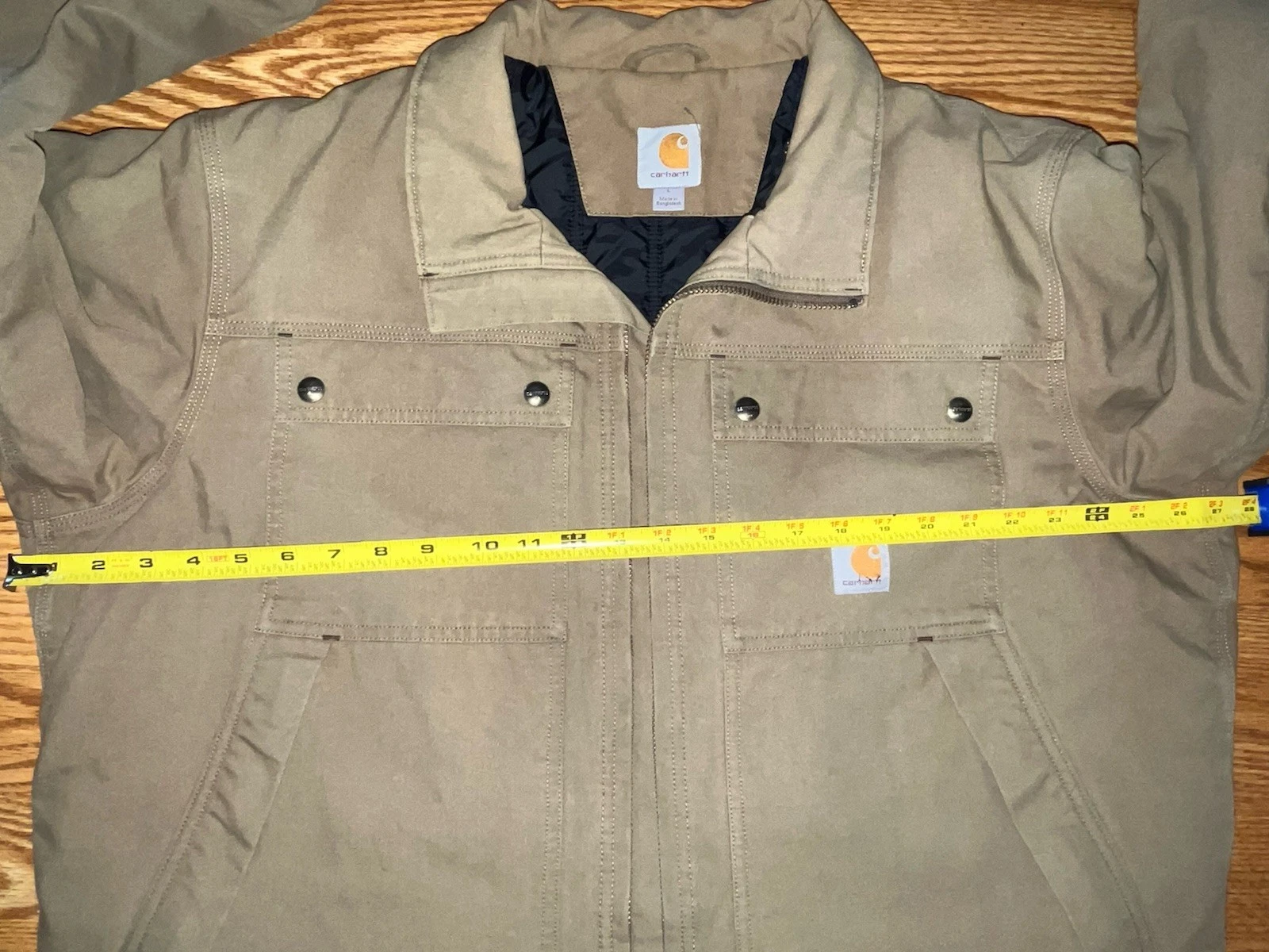 Carhartt Quick Duck Insulated Winter Jacket – Men’s Brown/Tan Coat - product detail image 5