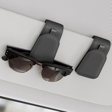 Sunglass Holder for Car Visor, Suede Cloth Magnetic Sunglass Organizer Black