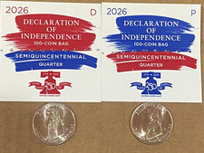 2026 P D Declaration of Independence Semiquincentennial Quarters IN STOCK 