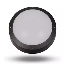 Modern LED Round Ceiling Wall Light IP54 Waterproof Black Indoor Outdoor
