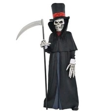 Dapper Death Grim Reaper Halloween Costume Skeleton KIds Child Sz XL 14-16 NEW