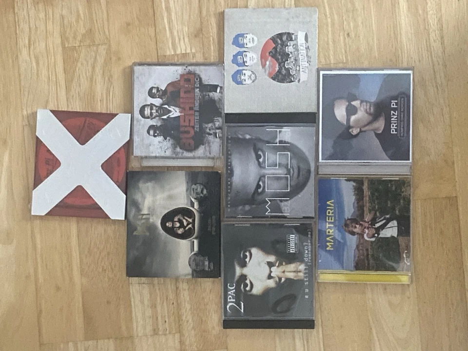 Deutschrap / Hip-Hop CD-Konvolut – 8 Alben – inkl. 1x sealed – Guter Zustand