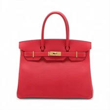 Hermès Birkin 30 Le Tournay Veau Epsom Rouge casaque Gold Metal Fittings □R: 201