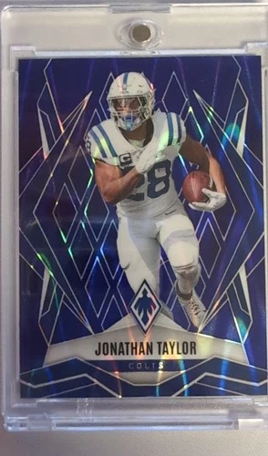 2025 Panini Phoenix Football Blue Seismic Jonathan Taylor #145
