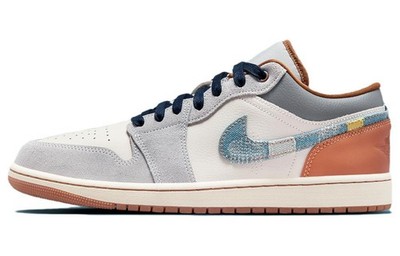Air Jordan 1 Low SE 'Repaired Denim Swoosh' FZ5042-041 Men's Size