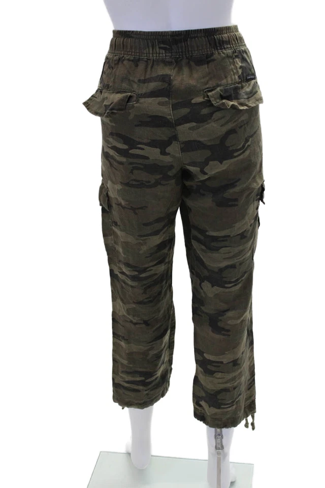 Pantalones Sanctuary Mujer Algodón Cordón Camuflaje Estampado Verde Talla M Foto 3 de 4