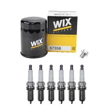 Wix Engine Oil Filter & Denso 6 Spark Plugs kit for Infiniti FX35 3.5L V6 DOHC