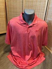 Nike Golf SS Men's Polo Shirt Dri-Fit Light Red XL H448 