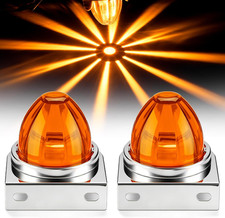 Amber Led Side Marker Lights With Brackets For Semi Trucks And Trailers