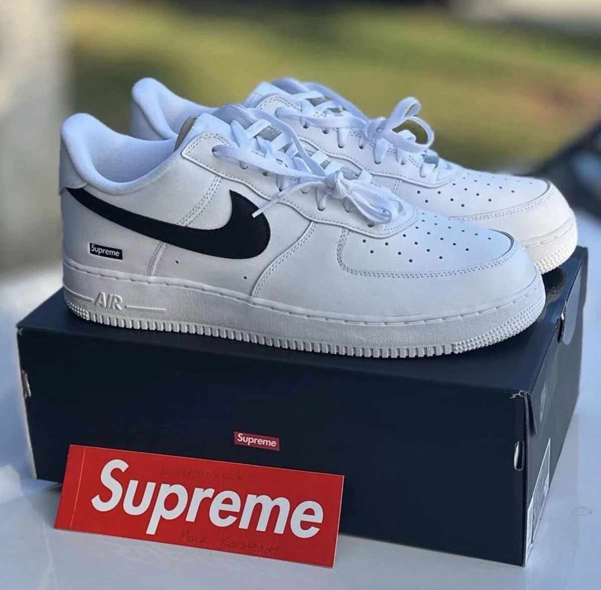 Las mejores ofertas en Supreme x Nike Air Force 1 Low Box Logo