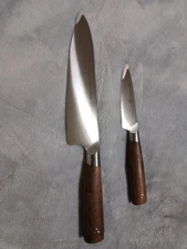 2 Schmidt Bros Chef Knives German Stainless No. 33 8"/20cm & 4"/10 2 Paring.$86