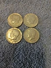 1969 Kennedy Half Dollar Silver Coins Lot of 4, 50C, 0.4 Fineness