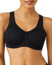 Wacoal NWT Simone Sport High Impact Underwire Bra Black 34D