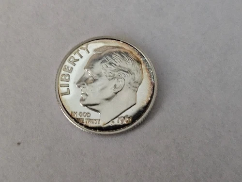 BEAUTIFUL  1961p ROOSEVELT DIME TONED PROOF BU