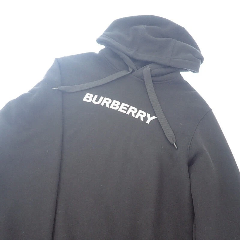 Felpa con cappuccio Burberry BURBERRY logo cotone nero uomo donna TGIS