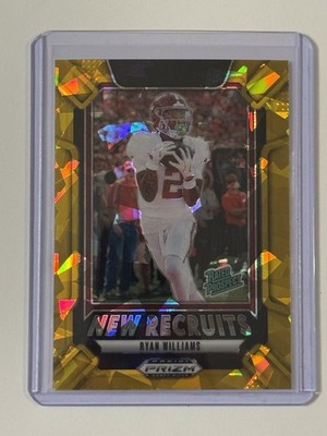 2025 Panini Prizm Draft Picks - New Recruits Ryan Williams #23 Gold Ice Prizm  
