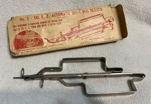 Vintage No. 3 SO EZ Automatic Hook Rug Needle WONDERHART in package