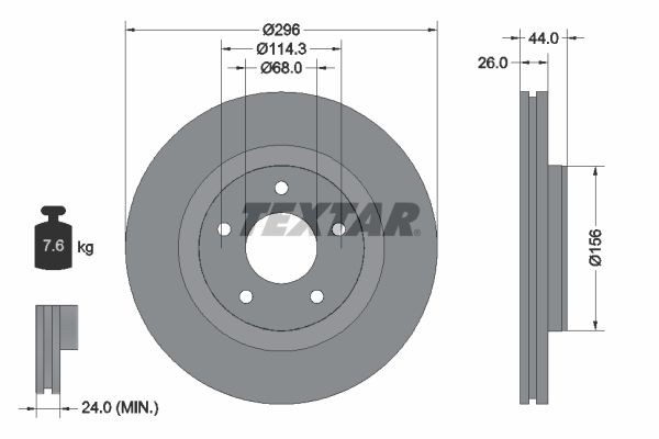 2X Bremsscheibe Vorne Textar 92285905 FÜR Nissan Bremsscheiben Scheibenbremse-image