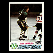 Glen Sharpley #158 1977 Topps Minnesota North Stars Hockey Card NHL EX