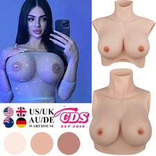 Silicone Breast Forms C-H Cup Breast Plates Fake Boobs Crossdresser Drag Queen