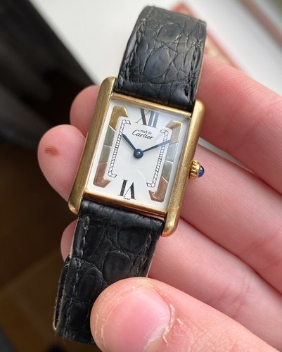 Cartier Tank 80s Quartz Tri Tone White 