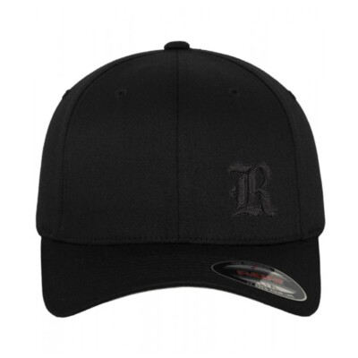 Initial Cap R Initial R embroidered flexfit flex fit cap hat, fitted alphabet letter ...