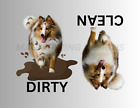 Shetland Sheepdog Clean Dirty Dishwasher Flexible Magnet