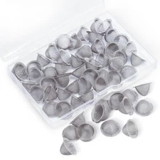 50 PCS Pipe Screens 1/2 Inch 100% Stainless Steel Bowl Screens Filters, 0.5 Inch